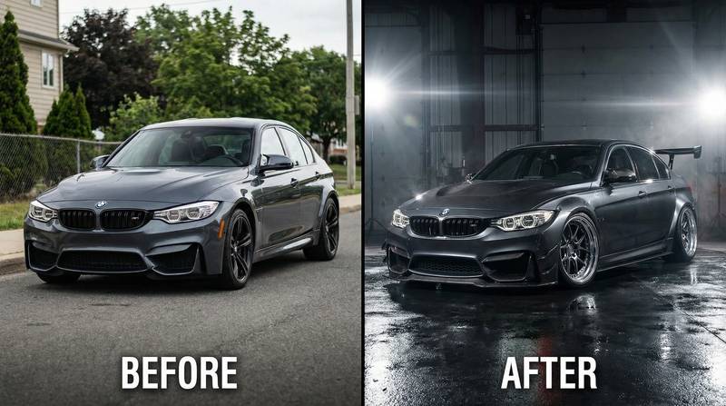 三年二班 BMW M3改装前后对比视频
